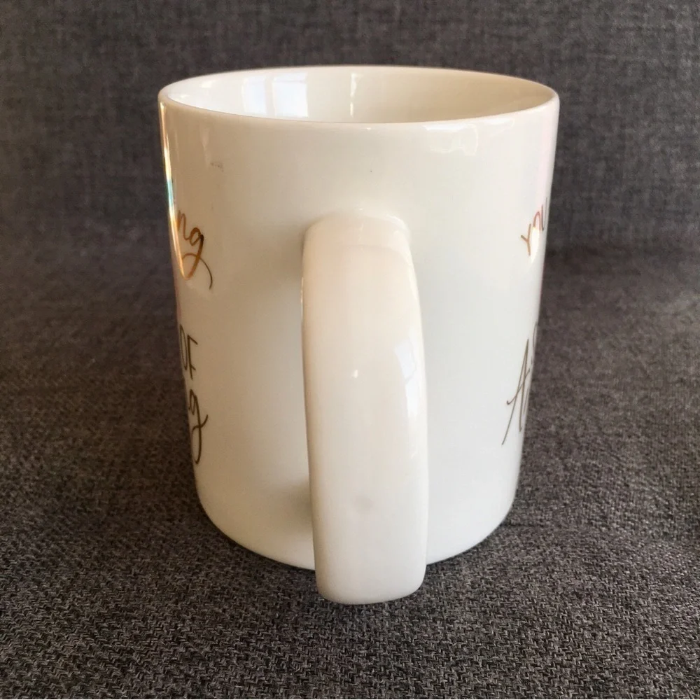 “You Are Nothing Short of Amazing” Coffee Mug, Cream, Pink, Purple, Gold, 12 oz